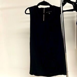 White House Black market black size 6 dress choker style silver accent zipper